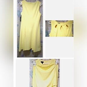 Elegant Yellow Sleeveless Dress